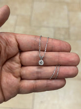 0.80 Carat Round Cut Real (Natural) Round Diamond Solitaire Pendant Necklace In 14K White Gold, G-H