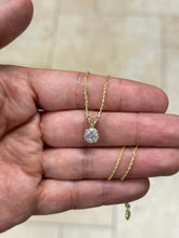 1.5 Carat Round Cut Real (Natural) Round Diamond Solitaire Pendant Necklace In 14K Yellow Gold, G-H