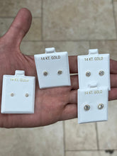 14K Gold Bezel Stud Earrings, Bezel Set Earrings Studs, 14k Yellow Gold Earrings, Yellow Gold Bezel Studs, 3MM 4MM 5MM 6MM