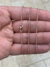 14K Rose Gold 1mm Franco Foxtail Wheat Chain Necklace 16'' 18'' 20'' , 14k Rose Gold, Anniversary, Gift