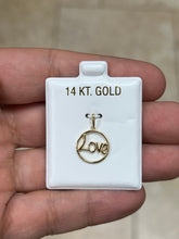14K Solid Gold Love Pendant, 14K Solid Gold, Hope Inspiration Pendant, Gift, Genuine 14k Yellow Gold