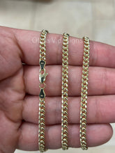 14K Solid Yellow Gold Miami Cuban 4.00MM Link Chain Necklace 16" 18" 20" 22" 24", Everyday Chain, 14K Gold, Men Ladies