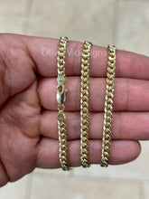 14K Solid Yellow Gold Miami Cuban 4.50MM Link Chain Necklace 18" 20" 22" 24", Everyday Chain, 14K Gold, Men Ladies