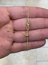 14K Yellow Gold Over 925 Sterling Silver Curb Cuban Adjustable 1mm Chain, 14k Yellow Gold, 925 Sterling Silver