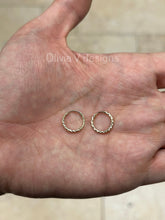 14k Diamond Cut Endless Gold Hoops | Gold Endless Hoops | 14k Gold Hoops | Endless Gold Hoops | 14mm Hoops | Hoop Earrings | Endless Hoop