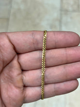 14k Gold Over 925 Sterling Silver Flat Cuban 3mm Anklet 10'', Solid Flat Miami Cuban Curb Link Chain, Italy