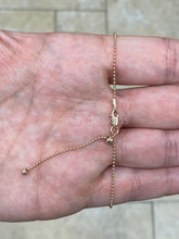 14k Rose Gold Over 925 Sterling Silver Adjustable Ball Bead Chain 1mm Necklace, Dog Tag , 925 Sterling Silver