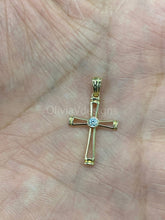 14k Yellow Gold Cross Pendant, Jesus, Crucifix, Christ - Genuine 14k Yellow Gold - Religious Pendant Gift
