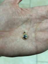 14k Yellow Gold Greek Evil Eye Pendant, Dainty Eye - Genuine 14k Yellow Gold - Pendant Gift, Dainty, Good Luck Protection Charm