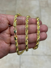 14k Yellow Gold Over 925 Sterling Silver Rope Chain Necklace 6.5mm, Lobster Clasp, New, Gift, Men, Woman