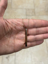 14k Yellow Gold Vertical Gold Bar Necklace/ 3D Gold Bar Necklace/14K Rectangular Shaped Bar Necklace / Minimalist Necklace For Women