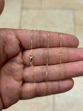 18K Solid Yellow Gold Box 0.5mm Necklace Chain With Lobster Clasp 16" 18" 20" Finished Necklace, Everyday Necklace