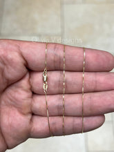 18K Solid Yellow Gold Box 0.6mm Necklace Chain With Lobster Clasp 16" 18" 20" Finished Necklace, Everyday Necklace