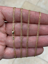 18K Solid Yellow Gold Cuban 2.00MM Link Chain Necklace 16'' 18'' 20'' 22'' 24'' 26" 28" 30" , Layering Chain , Minimal Chain, 18K Gold Chain