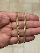 18K Yellow Gold Plated Miami Cuban Curb Link Gold Chain Necklace 3.7mm For Women Or Men