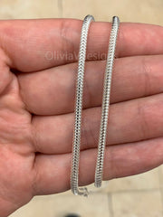 3.5MM Solid 925 Sterling Silver Italian Round Snake Chain Necklace Bracelet, Made in Italy, Lengths: 16 18 20 24 or 30" Inches