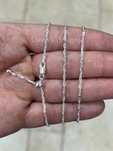 925 Sterling Silver Anchor Mariner Link Adjustable Chain Necklace 24" 2mm, 925 Sterling Silver, Anchor Chain