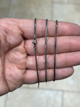 925 Sterling Silver Black Rhodium Round Snake Chain necklaces 1.4mm 16",18",20",22'',24",30" - Genuine 925 Silver - Black Snake Chain