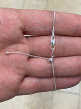 925 Sterling Silver Curb Cuban Adjustable 1mm Chain, Silver, Sterling Silver Chain, 925 Sterling Silver, Finished Necklace, 925 Silver