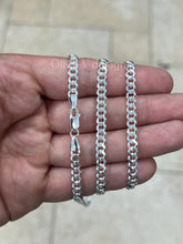 925 Sterling Silver Italian Solid Monaco Cuban Curb Link Chain 18'' 20'' 22'' 24'' 30'' 5mm - Genuine 925 Sterling Silver