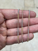 925 Sterling Silver Popcorn Coreana Chain Tri-Color 1.8mm Necklace, Alternating 14k Yellow Gold & Rose Gold Finish, 925 Sterling Silver