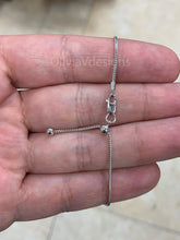 925 Sterling Silver Rhodium Franco Wheat Foxtail Necklace 24" 1mm 925 Sterling Silver, High Quality, New, Slider, Adjustable Chain