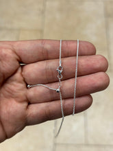 925 Sterling Silver Solid Round Box Adjustable Chain Necklace 24" 1.3mm, 925 Sterling Silver, Gift, Men Women