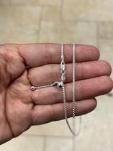 925 Sterling Silver Solid Round Box Adjustable Chain Necklace 24" 1.8mm, 925 Sterling Silver, Gift, Men Women