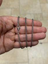 Chain Sterling Silver Oxidized Popcorn Coreana Chain 2.5mm, Bali Woven Chain, Braided Black Chain Necklace, Rustic Chain For Pendants, 925