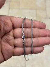 Chain Sterling Silver Oxidized Square Franco Foxtail 2mm, Bali Woven Chain, Braided Black Chain Necklace, Rustic Chain For Pendants, 925