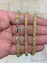 Handmade 4mm Solid 925 Sterling Silver Over 14K Yellow Gold Balinese BYZANTINE Borobudur Chain Necklace Bracelet 8'' 9'' 22'' 24'' 30''