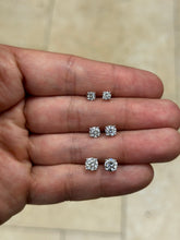 IGI Certified 14k White Gold Lab Grown Diamond Studs 0.50 1.00 1.50 Carats, Screw Back, Diamond Studs, Round Diamond Stud Earrings Unisex