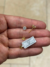 IGI Certified 14k Yellow Gold Lab Grown Diamond Studs 1.50 Carats DE VS1, Screw Back, Diamond Studs, Round Diamond Stud Earrings Unisex