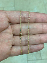 Real 14k Yellow Gold Cable Chain 2.20mm 16'' 18'' 20'' , Forsantina Cable Link Chain, High Polish Sturdy Necklace Gold Chain