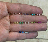 Round 14k Gold Birthstone Stud Earrings 3mm, Choose Your Birth Month Stone, CZ Earrings, Gift, Dainty Cubic Zirconia Jewelry, 14k Backs