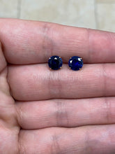 Round 14k Gold Birthstone Stud Sapphire Earrings 7mm, CZ Earrings,Bridesmaid Gift, Dainty Cubic Zirconia Jewelry