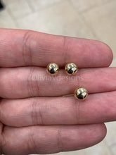 SOLID 14K Gold Ball Earrings 8MM Ball Earring Studs, Gold Push Back Studs Woman, Kids Genuine Gold Ball, Gift, Love, Anniversary, Genuine