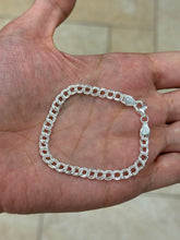 Solid 925 Sterling Silver Italian 5mm Double Link Charm Bracelet And Anklet, Made in Italy, Lengths: 7” 8” 9”