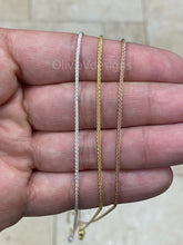 Spiga Sterling Silver Necklace, 1.3mm Sterling Silver Spiga Wheat Necklace, Wheat Chain, Choose From Silver, 14k Rose Gold, 14k Yellow Gold