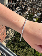 5.00 Carat Natural Diamond 14K Solid White Gold Tennis Bracelet | Classic Tennis Bracelet| F/G Color | 7'' Inch