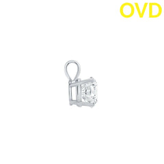 1.52 ctw Round Cut Real (Natural) Round Diamond Solitaire Pendant in 14K White Gold, Color I/J