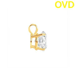 1.52 ctw Round Cut Real (Natural) Round Diamond Solitaire Pendant in 14K Yellow Gold, Color I/J