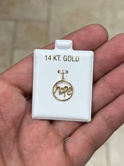 14K Solid Gold Hope Pendant, 14K Solid Gold, Hope Inspiration Pendant, Gift, Genuine 14k Yellow Gold