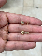 14K Solid Yellow Gold Love Knot 8mm High Polish Earring, Love Knot Rosetta Design, Gift, Genuine 14k Yellow Gold
