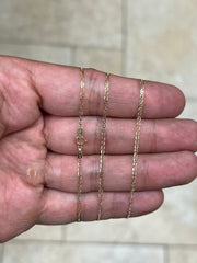 14K Solid Yellow Gold Necklace Gold 1mm Marina Mariner Chain, 14K Gold Chain, 14k Mariner Chain, Mariner Gold Chain, Men, Woman