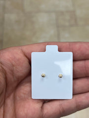14K Yellow Gold Heart Ruby Birthstone Stud Earrings, Screw Back, Bolita Back, Genuine 14k Gold, Kids Baby