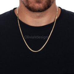 14K gold snake chain / gold choker / High quality Flat snake chain / gold necklace / 925 Sterling Silver / gold chain / bridesmaid gift