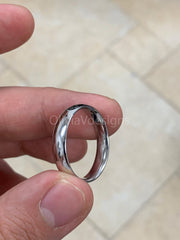 14 Karat White Gold Ring - Pure 14K White Gold Wedding Band - Real 14K Gold Half Round Ring - 5mm - Mens Gold Wedding Band - Womens Gold
