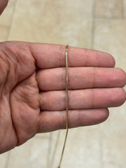 14k Gold Over 925 Sterling Silver Snake Chain, 1.4mm 8-Sided Snake Chain All Lengths, 16" 18" 20" 22" 24'' 30'', Made in Italy