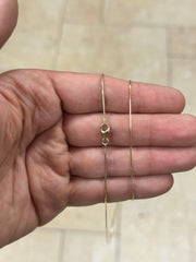 14k Gold Over 925 Sterling Silver Snake Chain, 1mm 8-Sided Snake Chain All Lengths, 16" 18" 20" 22" 24'' 30'', Made in Italy